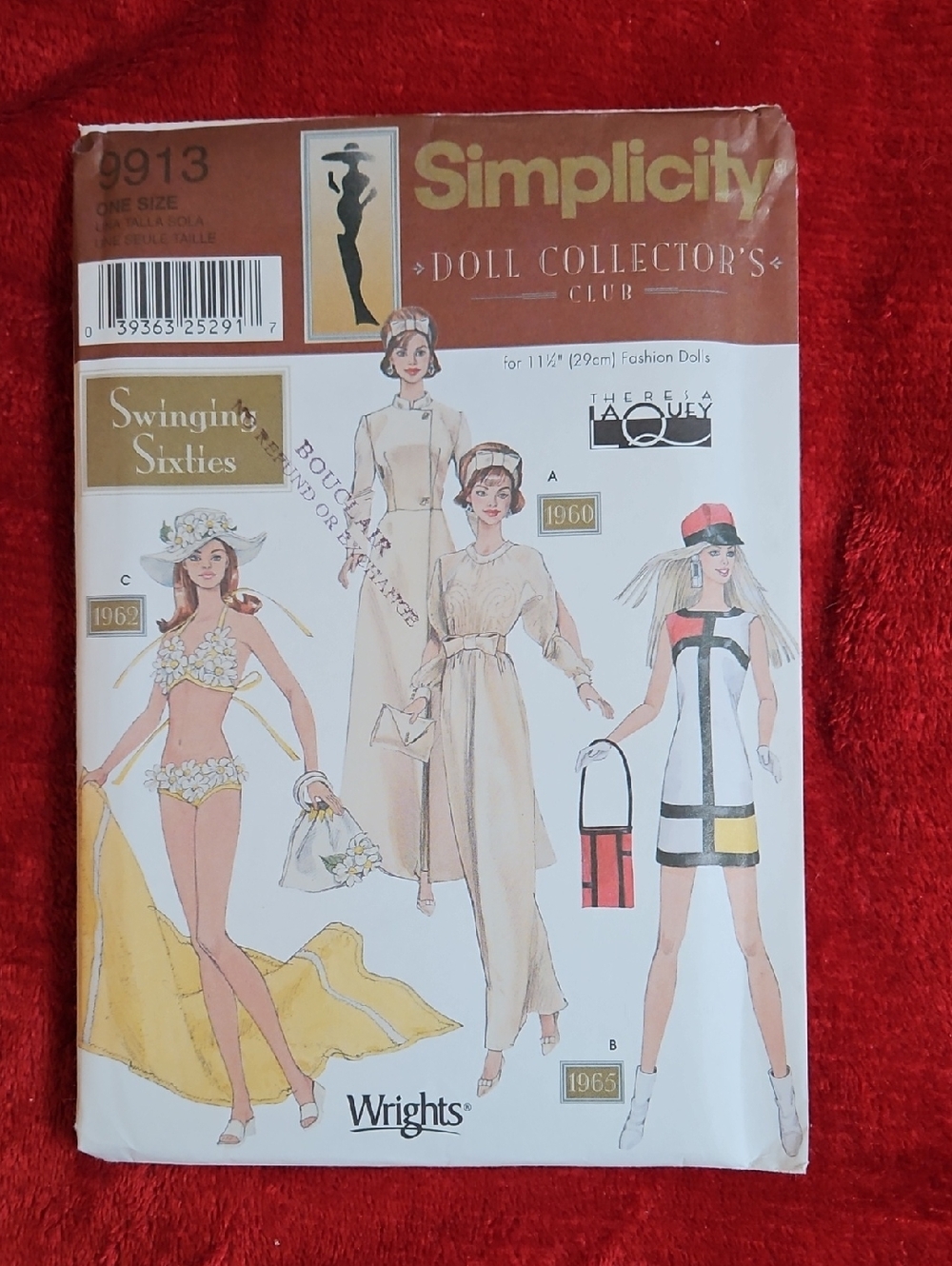 Simplicity Uncut Sixties Fashion Barbie Doll Sewing Pattern